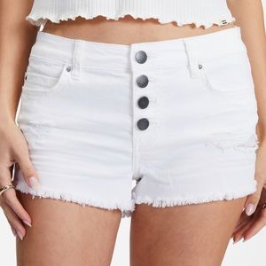 Billabong white jean shorts